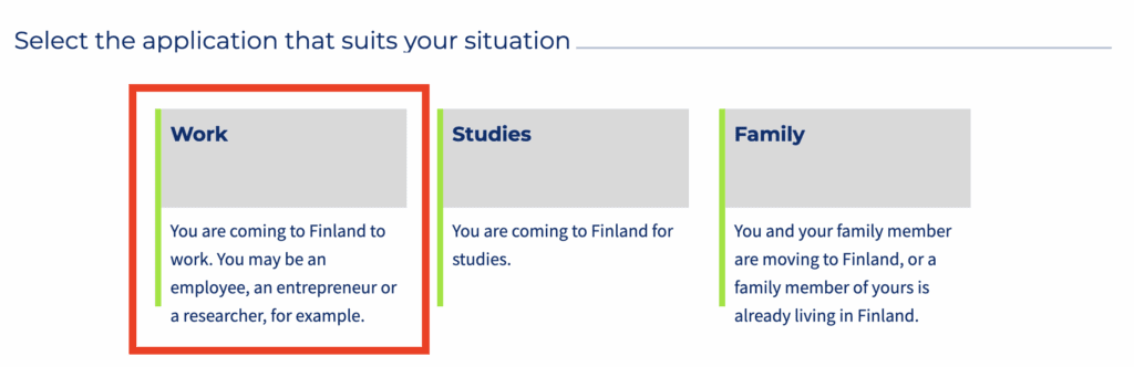 Enter Finlandワーホリ申請2