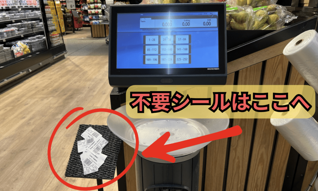 フィンランドスーパー 量り売りの不要バーコード